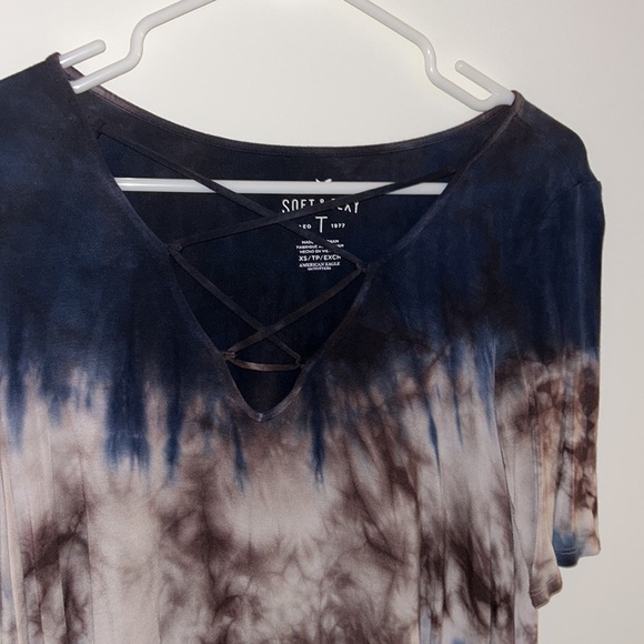 American Eagle Soft and Sexy Ombré Tie Dye Shirt - Picture 2 of 4